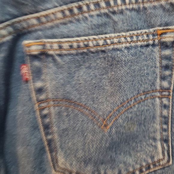 Levis Red Tab Juniors Blue Denim Jean Shorts Size 11. - Picture 4 of 6